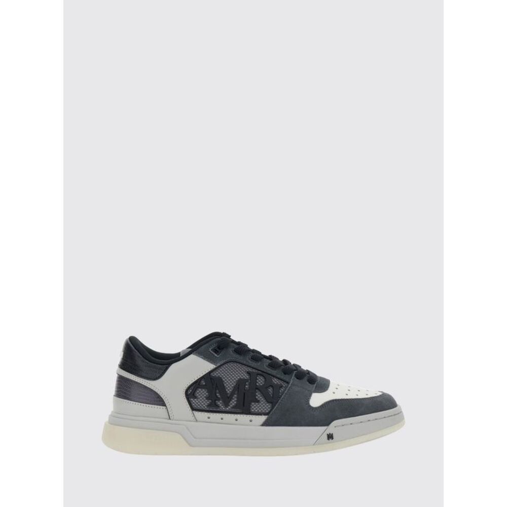 Amiri Men Suede And Smooth Leather Low-Top Amiri Sneakers With Perforated Toe